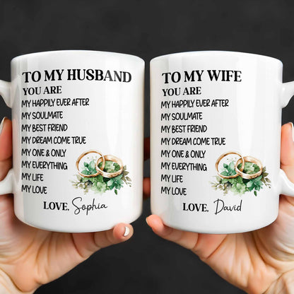 To My Husband You Are My Happily Ever After, Wedding Rings & Floral Design