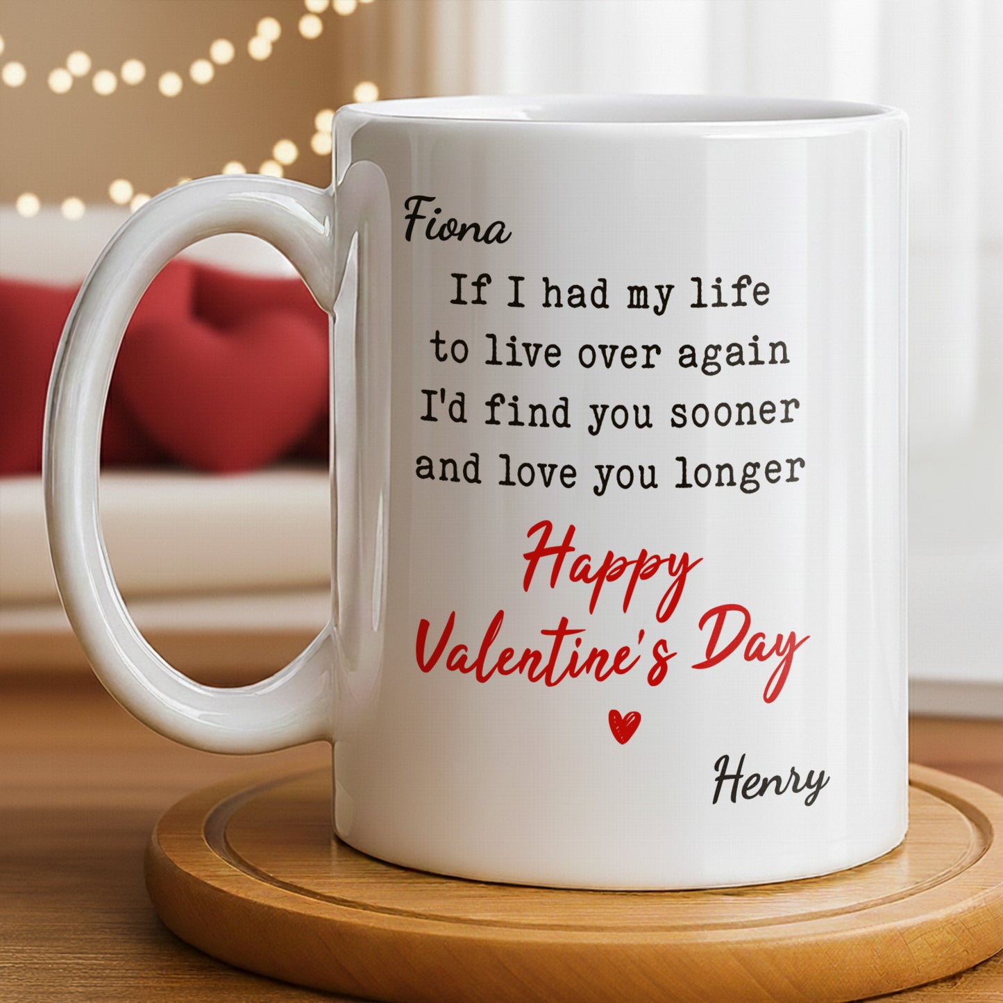 If I Had My Life To Live Over Again I'd Find You Sooner And Love You Longer