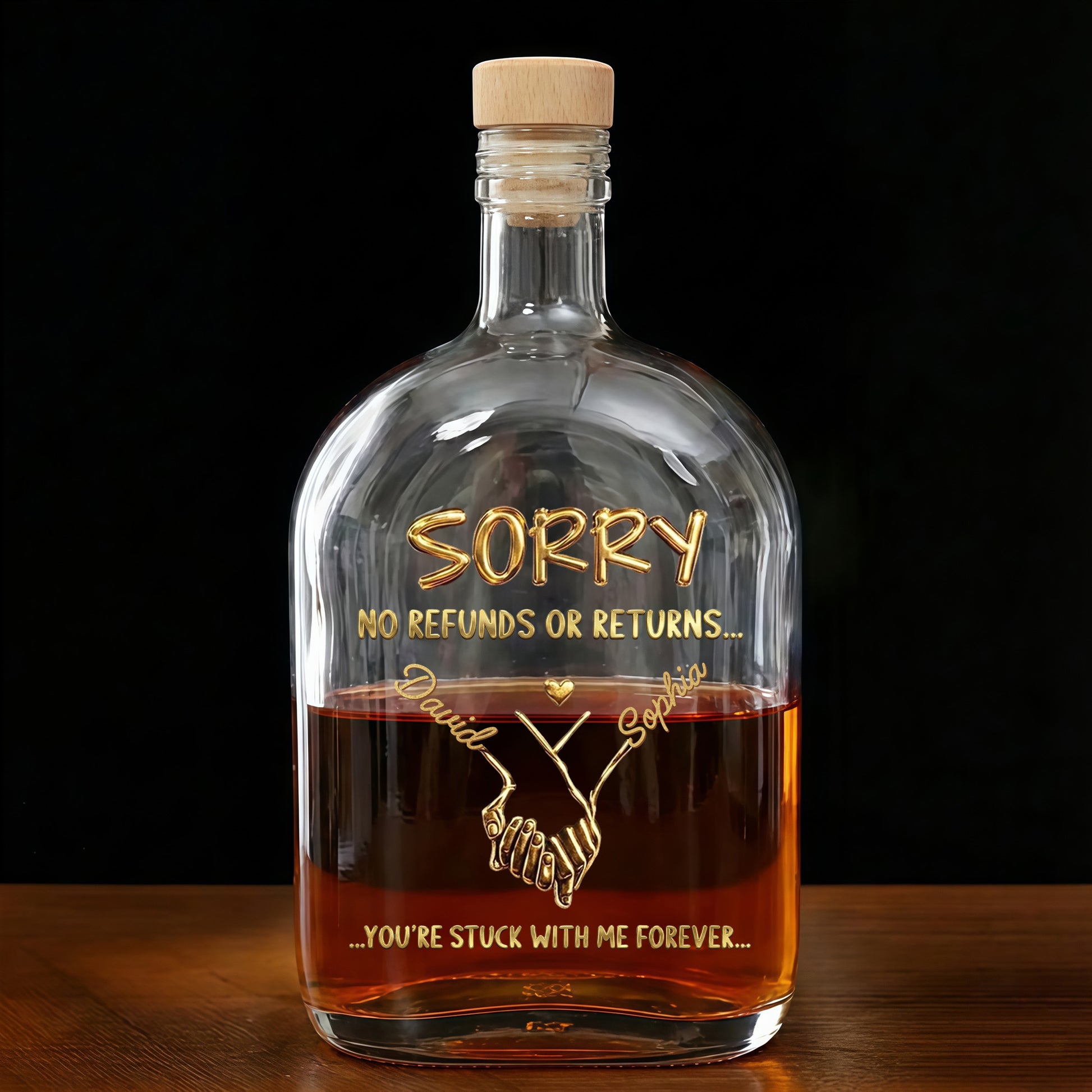 Sorry No Refunds Or Returns, Handshake And Heart