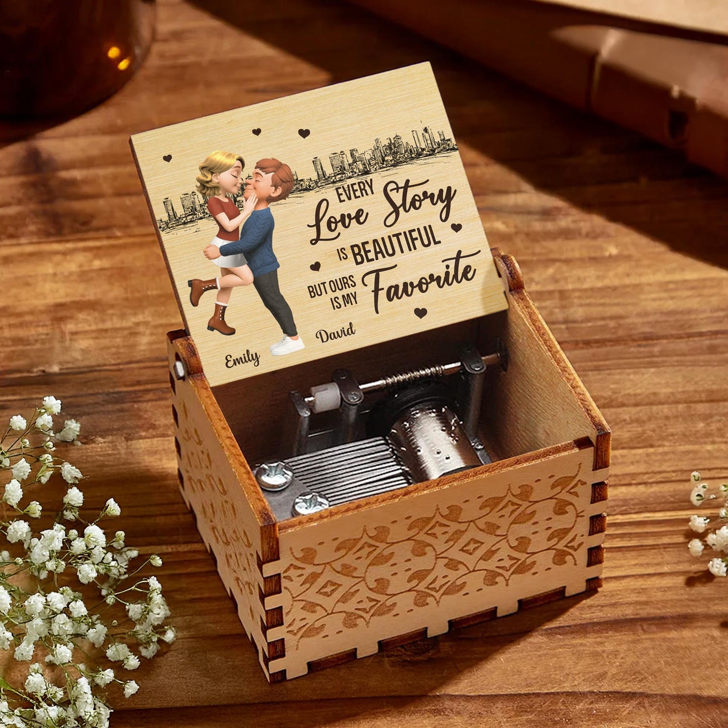 Every Love Story Is Beautiful But Ours Is My Favorite, City Skyline, Couple