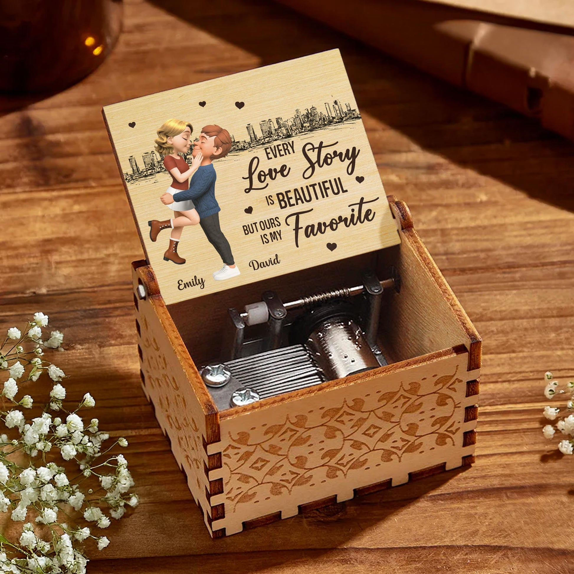 Every Love Story Is Beautiful But Ours Is My Favorite, City Skyline, Couple