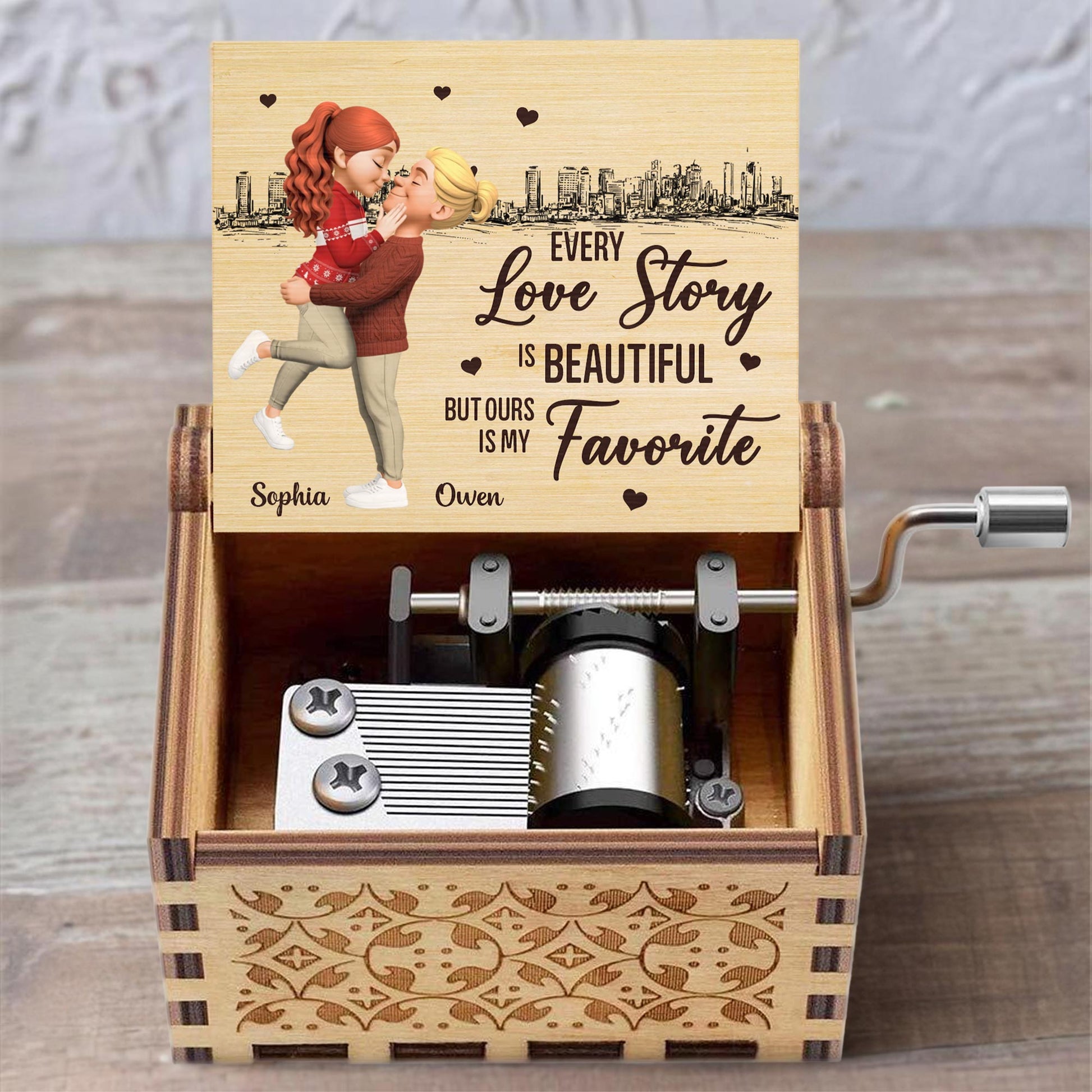 Every Love Story Is Beautiful But Ours Is My Favorite, City Skyline, Couple