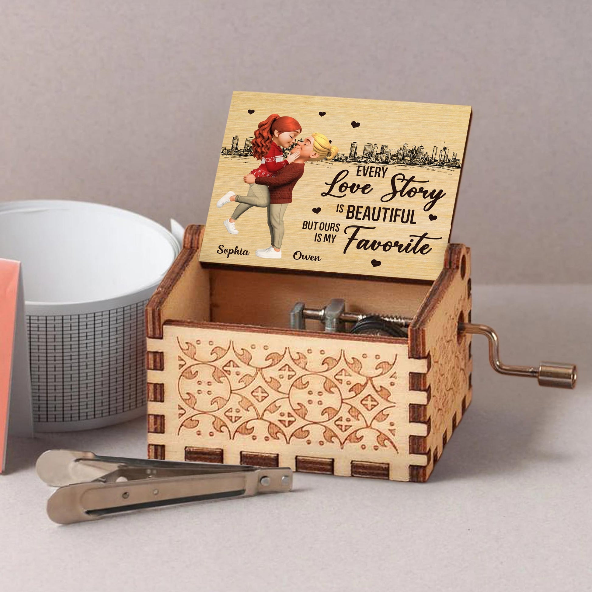 Every Love Story Is Beautiful But Ours Is My Favorite, City Skyline, Couple