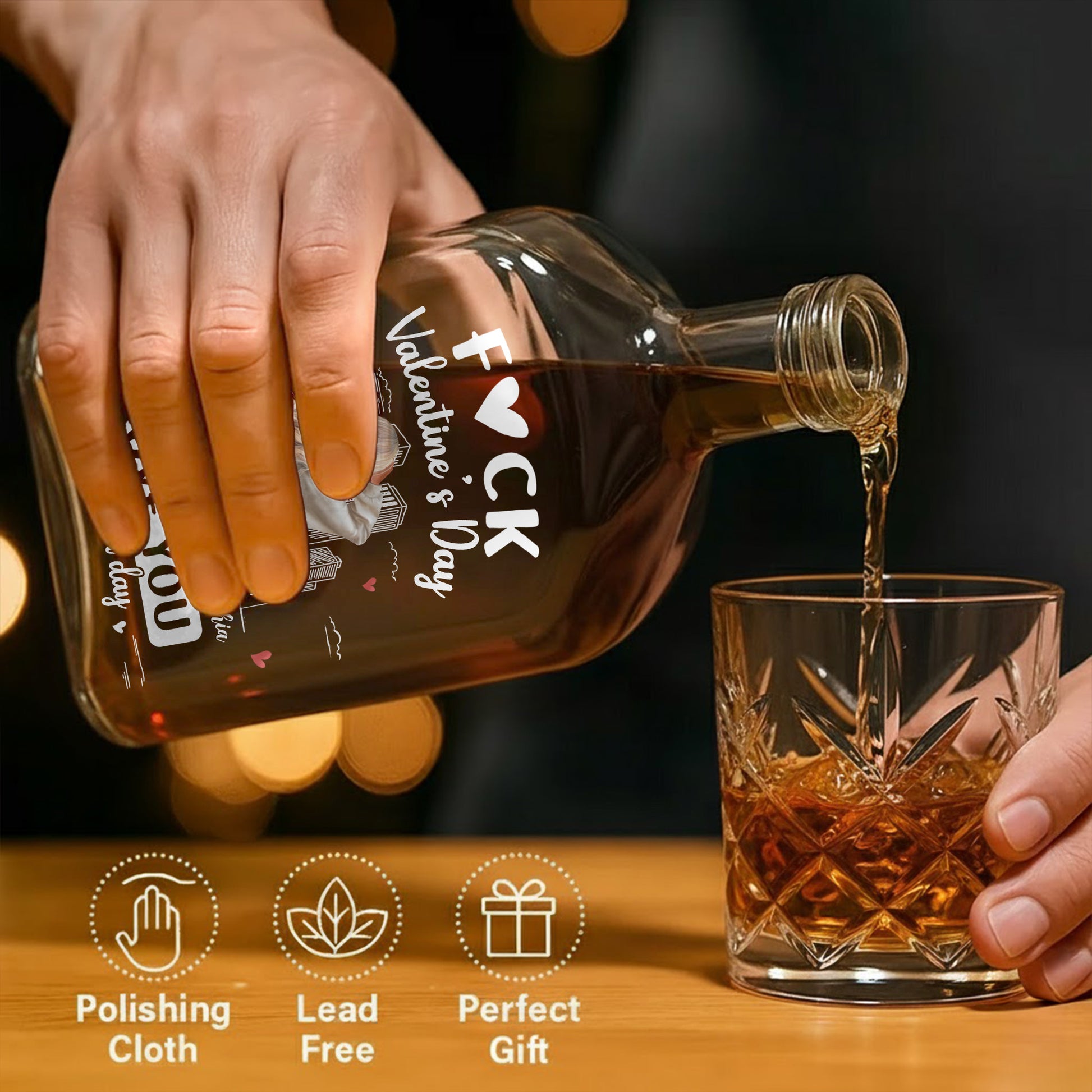 F❤CK Valentine's Day, I Love You, Heart And Cityscape