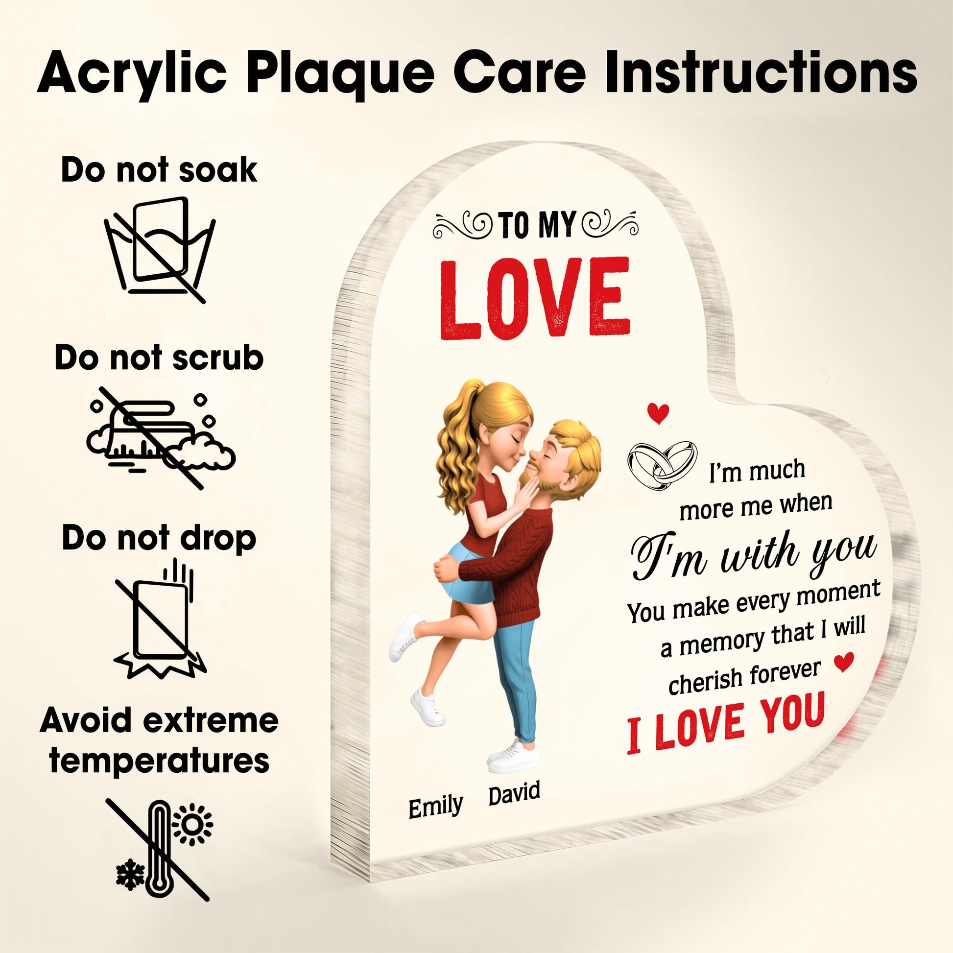 To My Love, I'm Much More Me When I'm With You