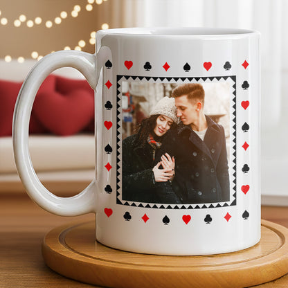 How Lucky Are We Playing Card Hearts And Dice Photo Design