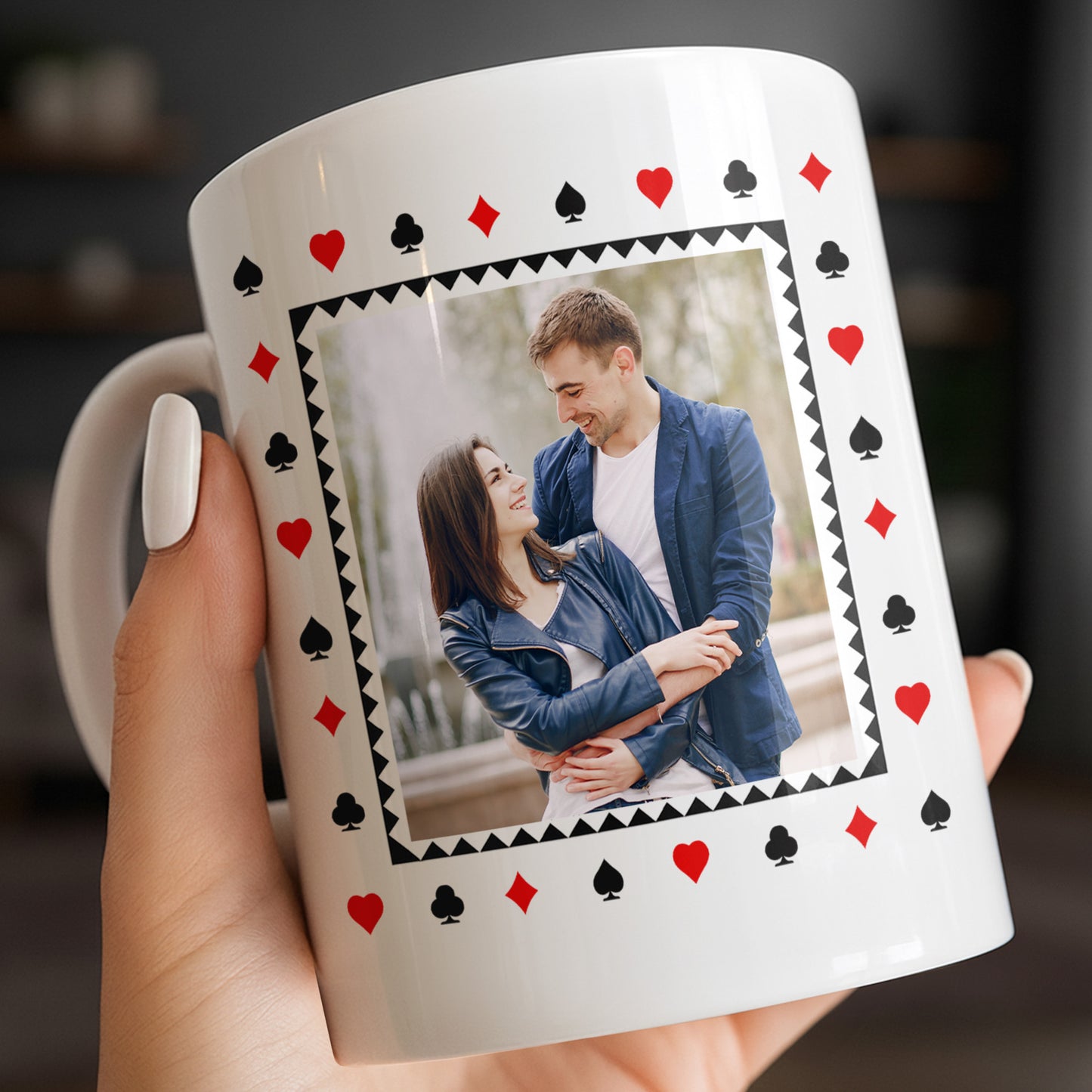 How Lucky Are We Playing Card Hearts And Dice Photo Design