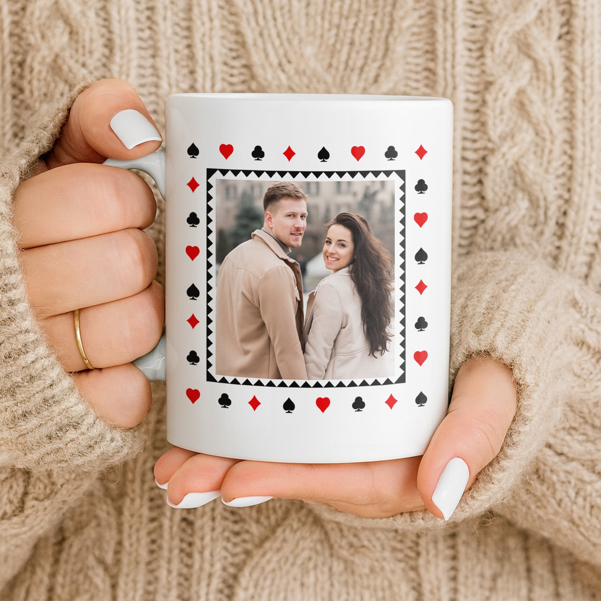 How Lucky Are We Playing Card Hearts And Dice Photo Design