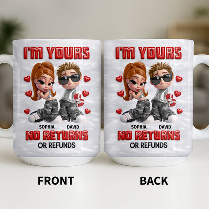 I'm Yours No Returns Or Refunds Funny Couple With Hearts