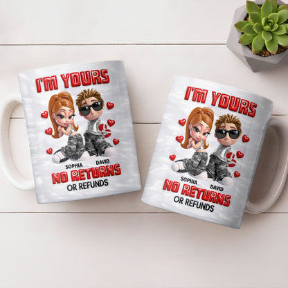 I'm Yours No Returns Or Refunds Funny Couple With Hearts
