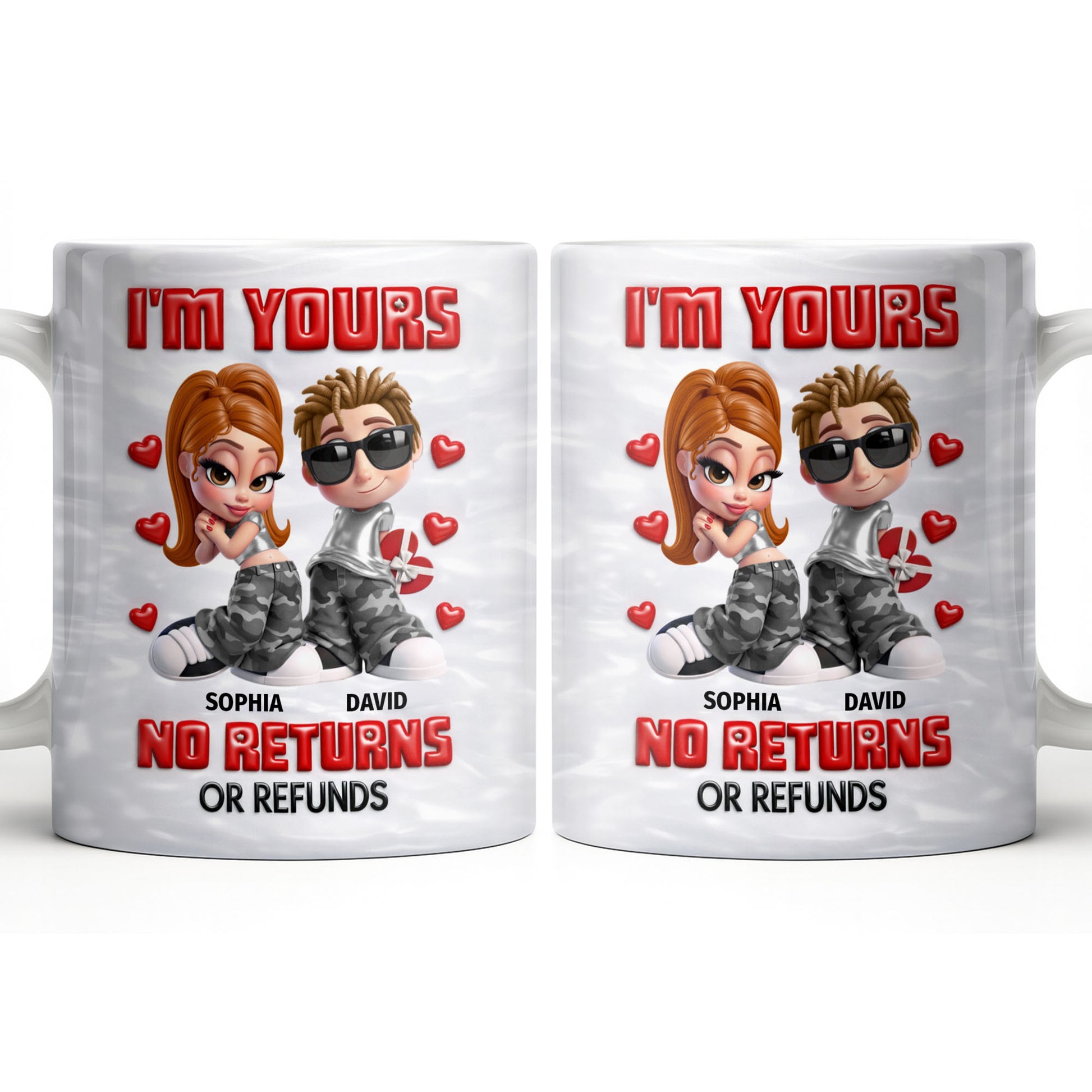 I'm Yours No Returns Or Refunds Funny Couple With Hearts