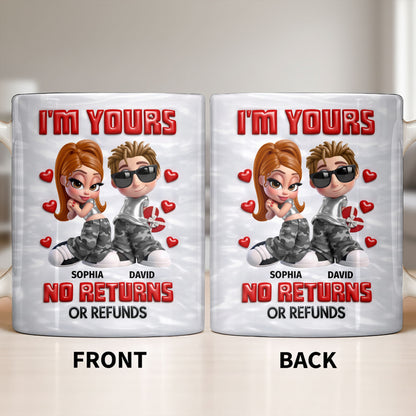 I'm Yours No Returns Or Refunds Funny Couple With Hearts