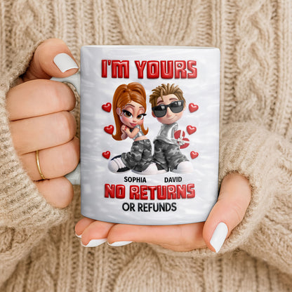 I'm Yours No Returns Or Refunds Funny Couple With Hearts