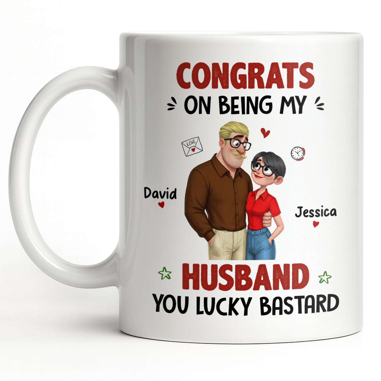 Congrats On Being My Husband, Hearts and Couple Design