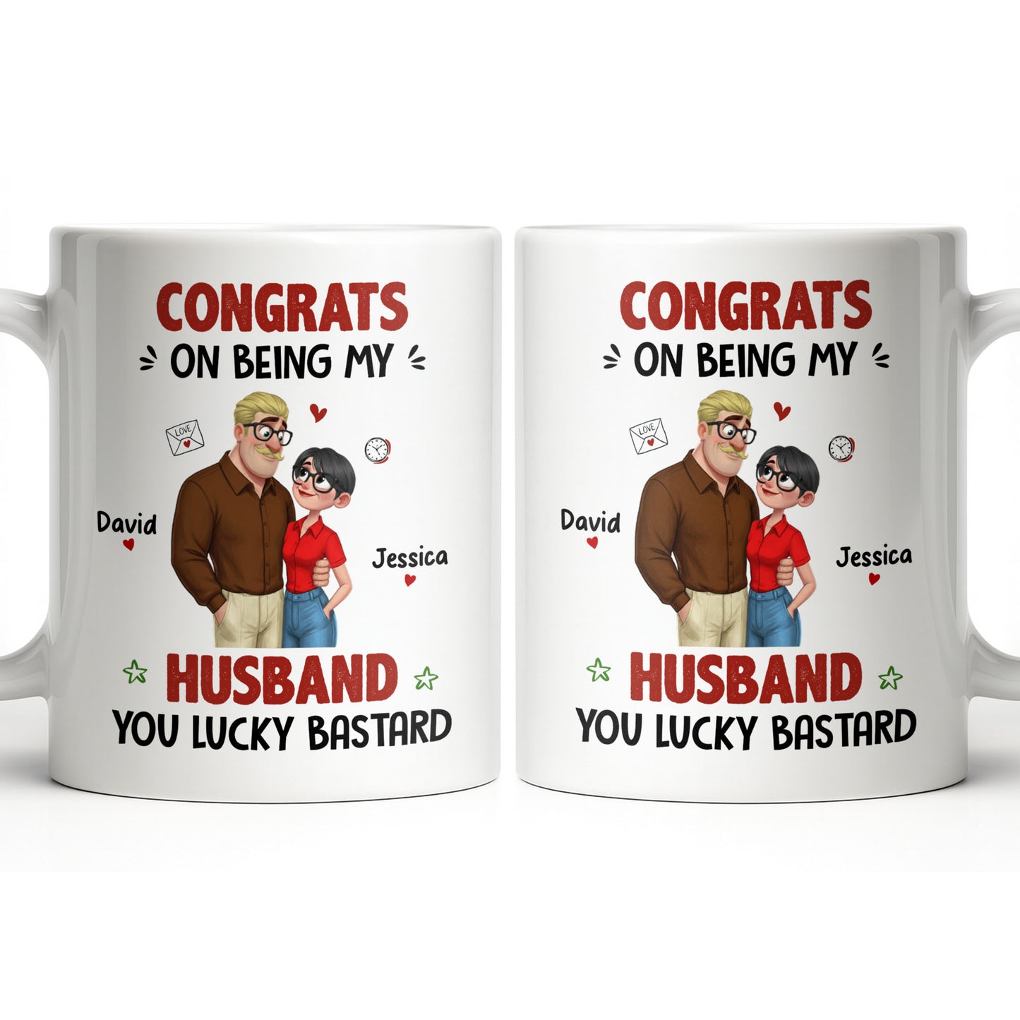 Congrats On Being My Husband, Hearts and Couple Design