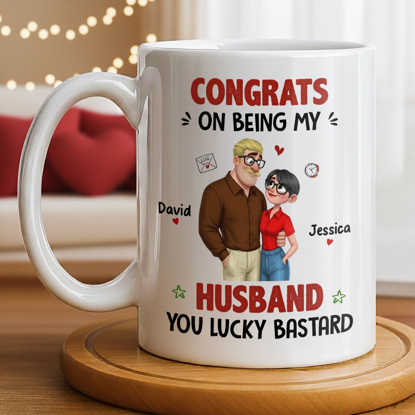 Congrats On Being My Husband, Hearts and Couple Design