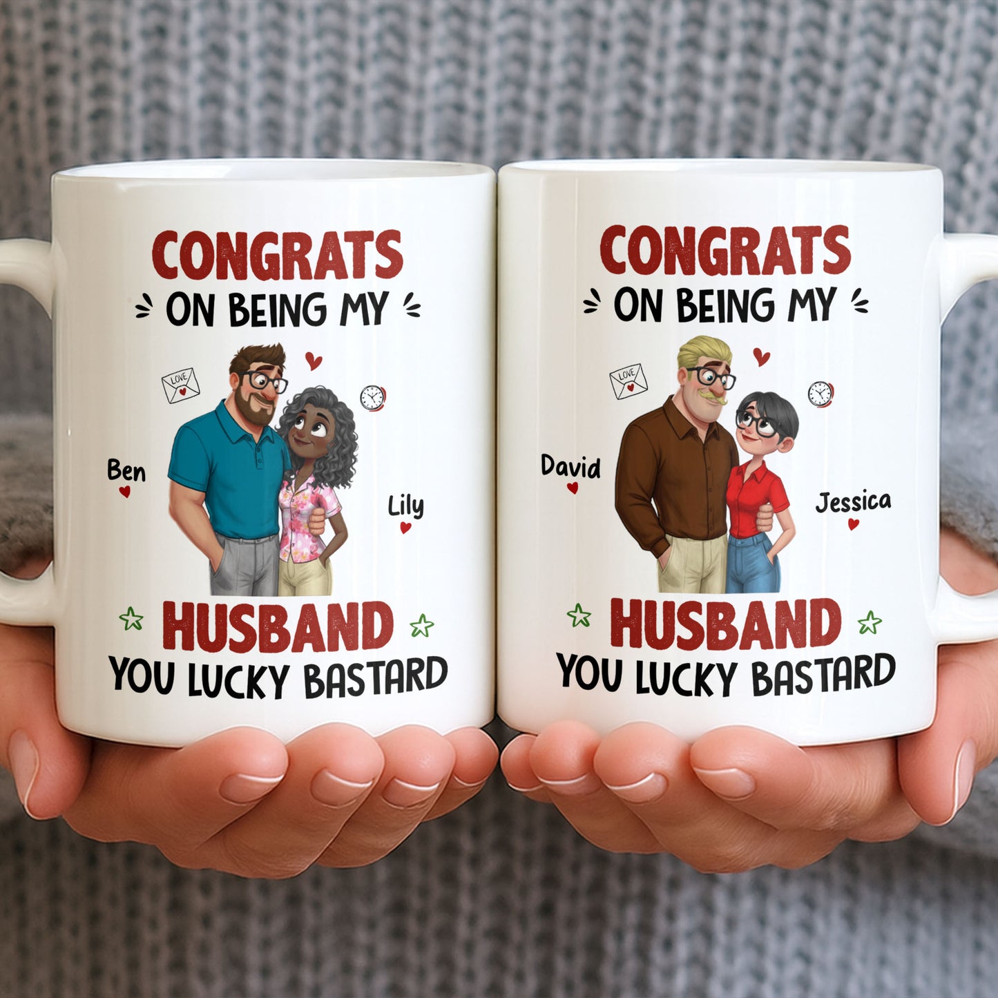 Congrats On Being My Husband, Hearts and Couple Design