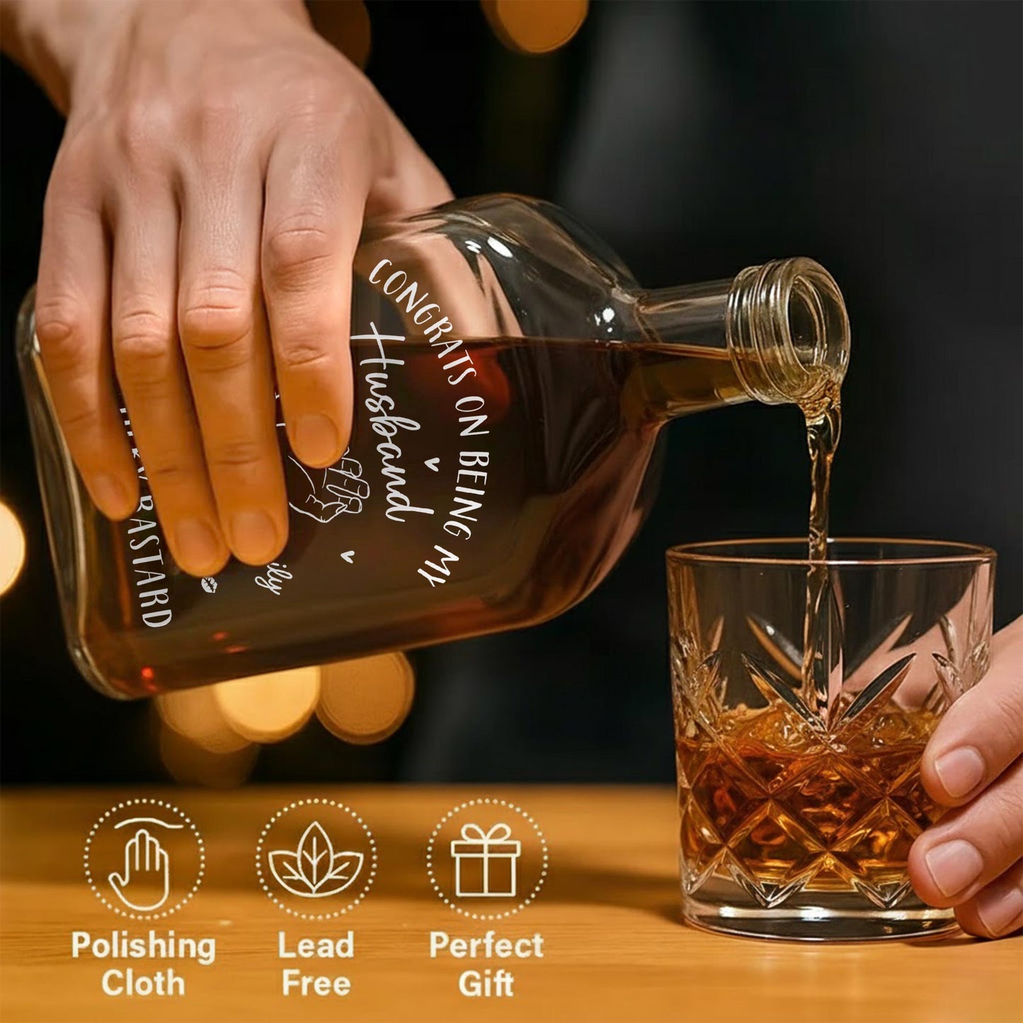 Congrats On Being My Husband Holding Hands And Lips Design