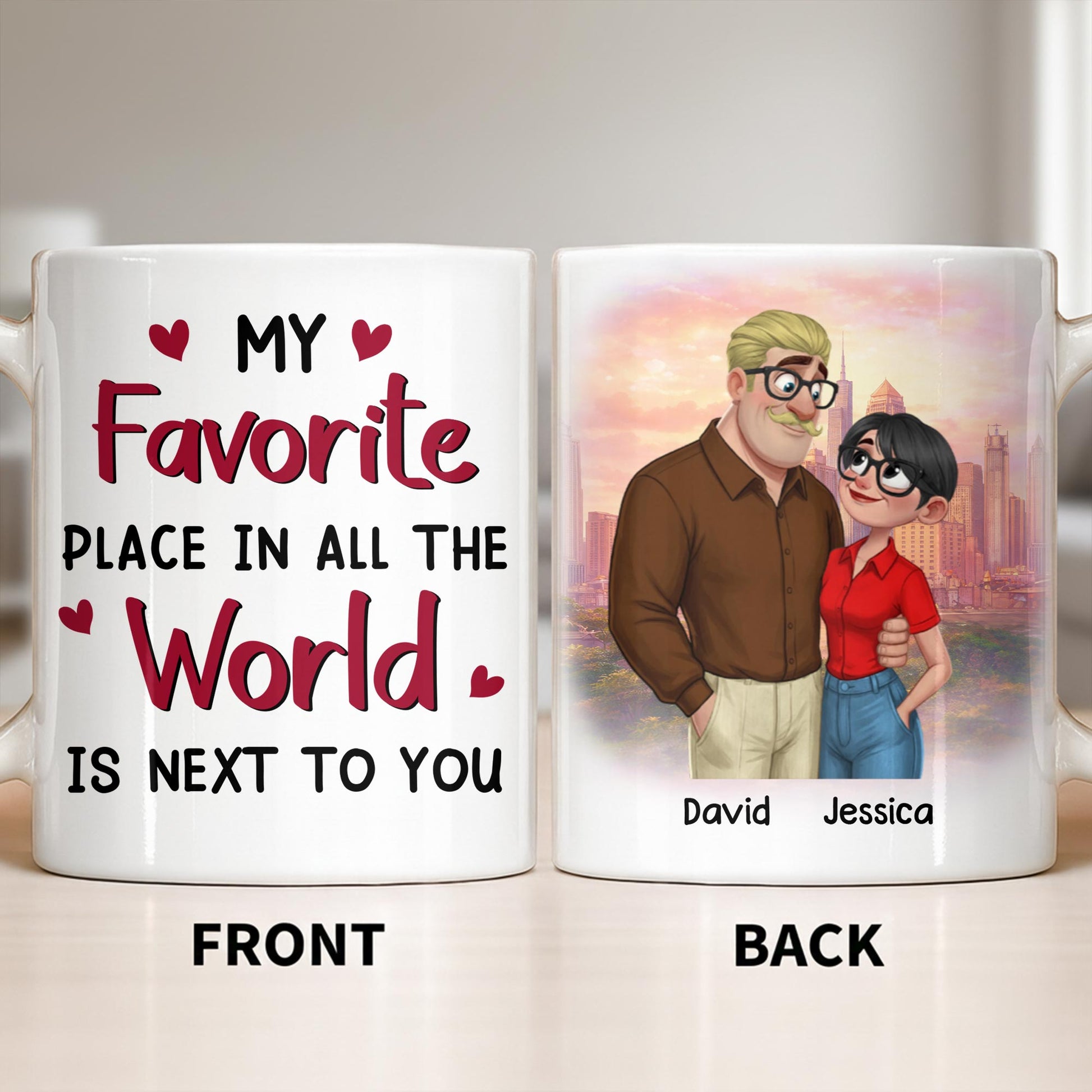 My Favorite Place Is Next to You, Hearts and Cityscape