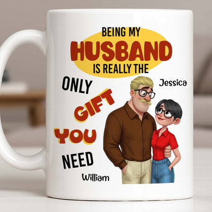 Being My Husband Only Gift You Need Couple Cartoon