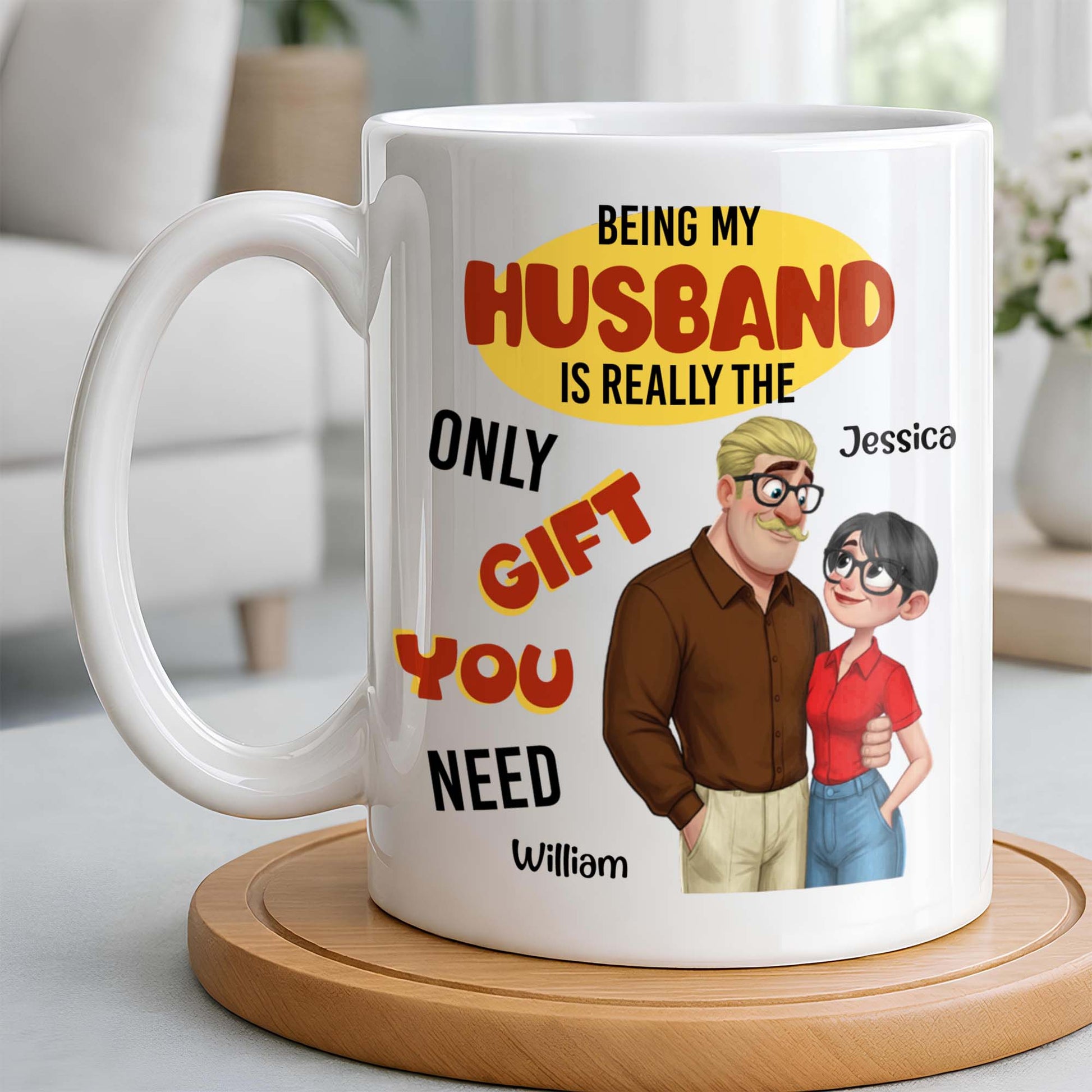 Being My Husband Only Gift You Need Couple Cartoon