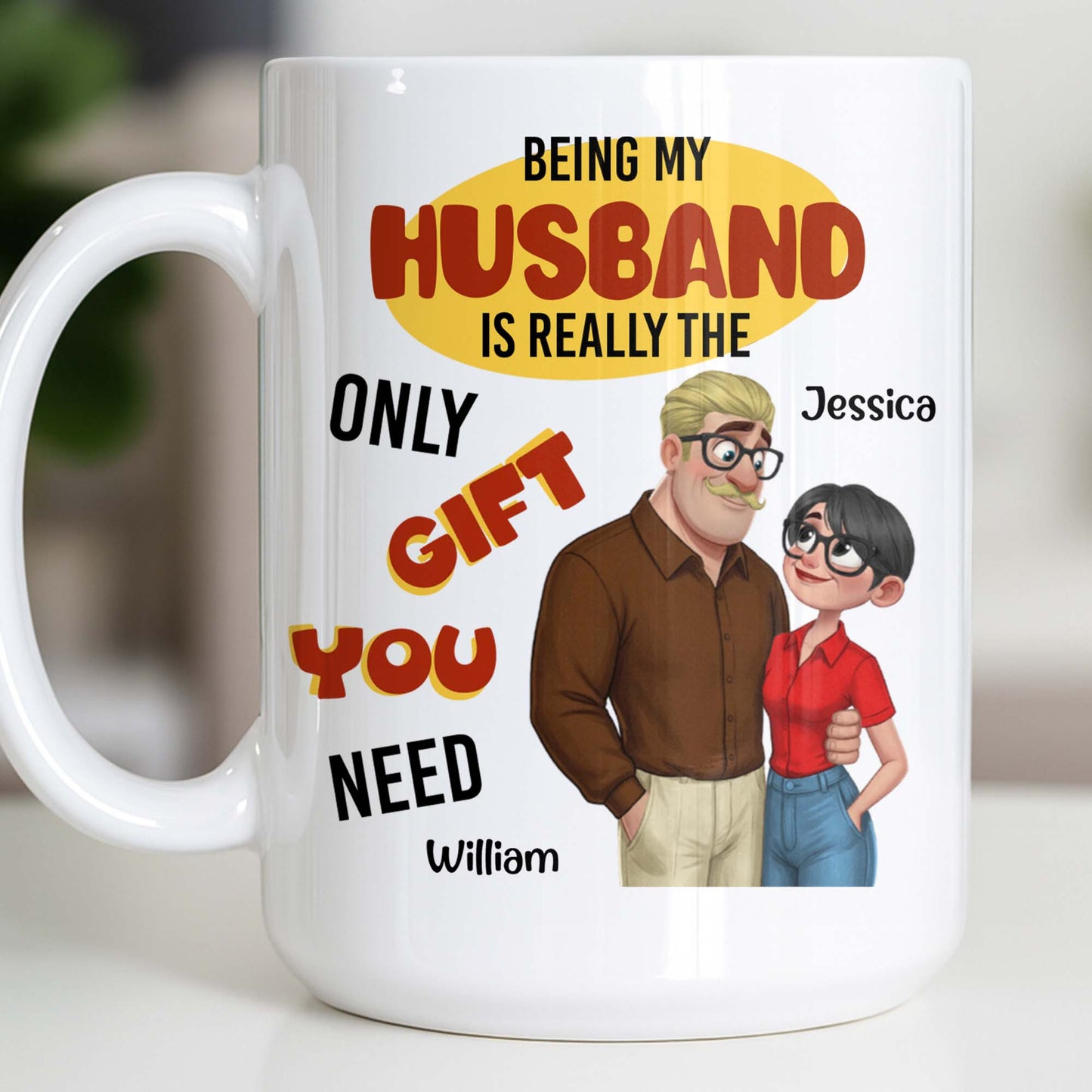 Being My Husband Only Gift You Need Couple Cartoon