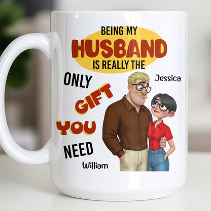 Being My Husband Only Gift You Need Couple Cartoon