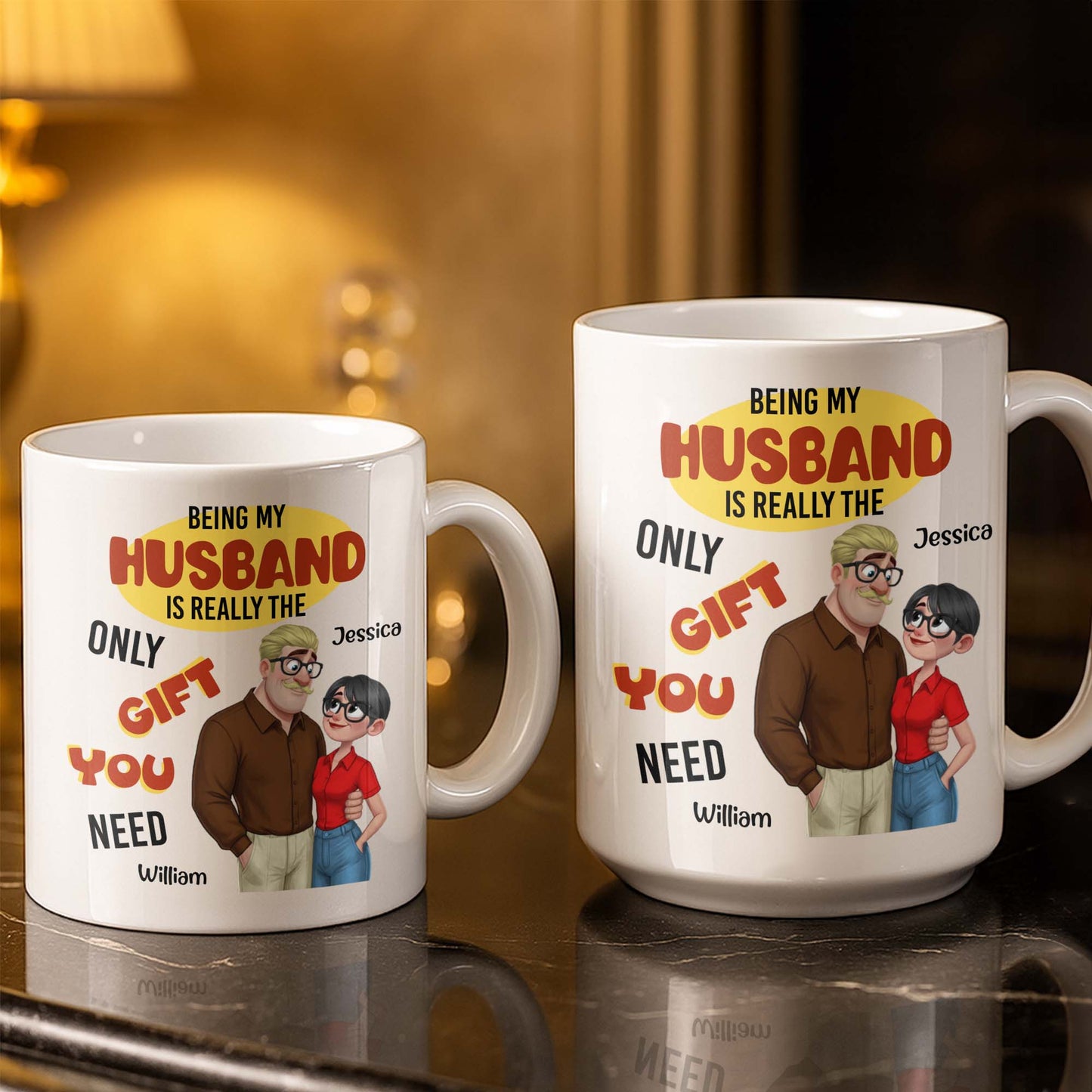 Being My Husband Only Gift You Need Couple Cartoon