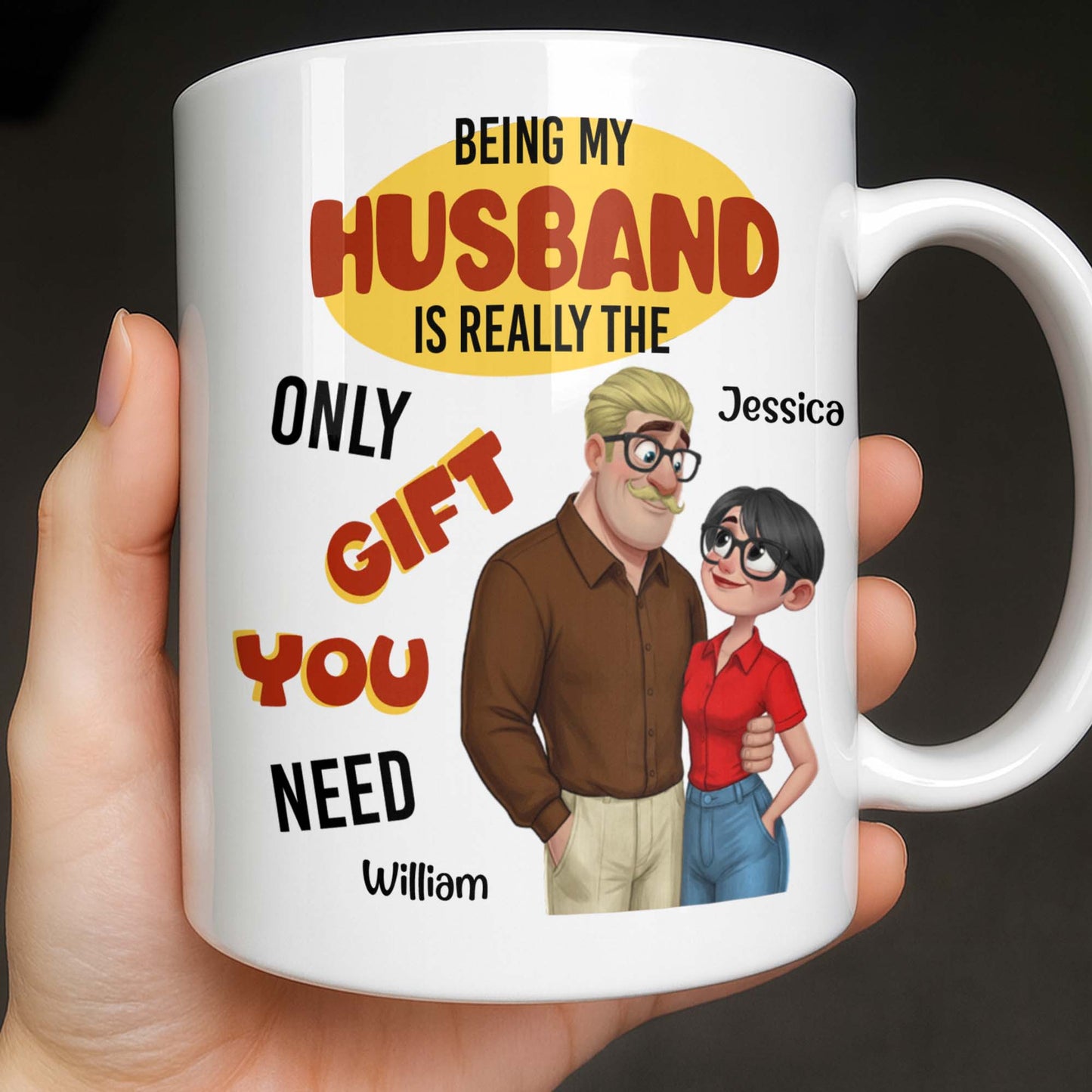 Being My Husband Only Gift You Need Couple Cartoon