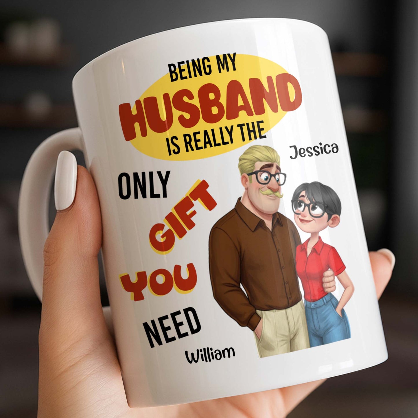 Being My Husband Only Gift You Need Couple Cartoon