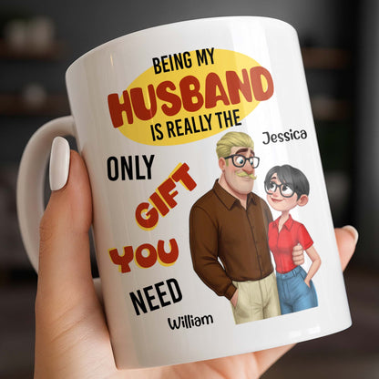 Being My Husband Only Gift You Need Couple Cartoon