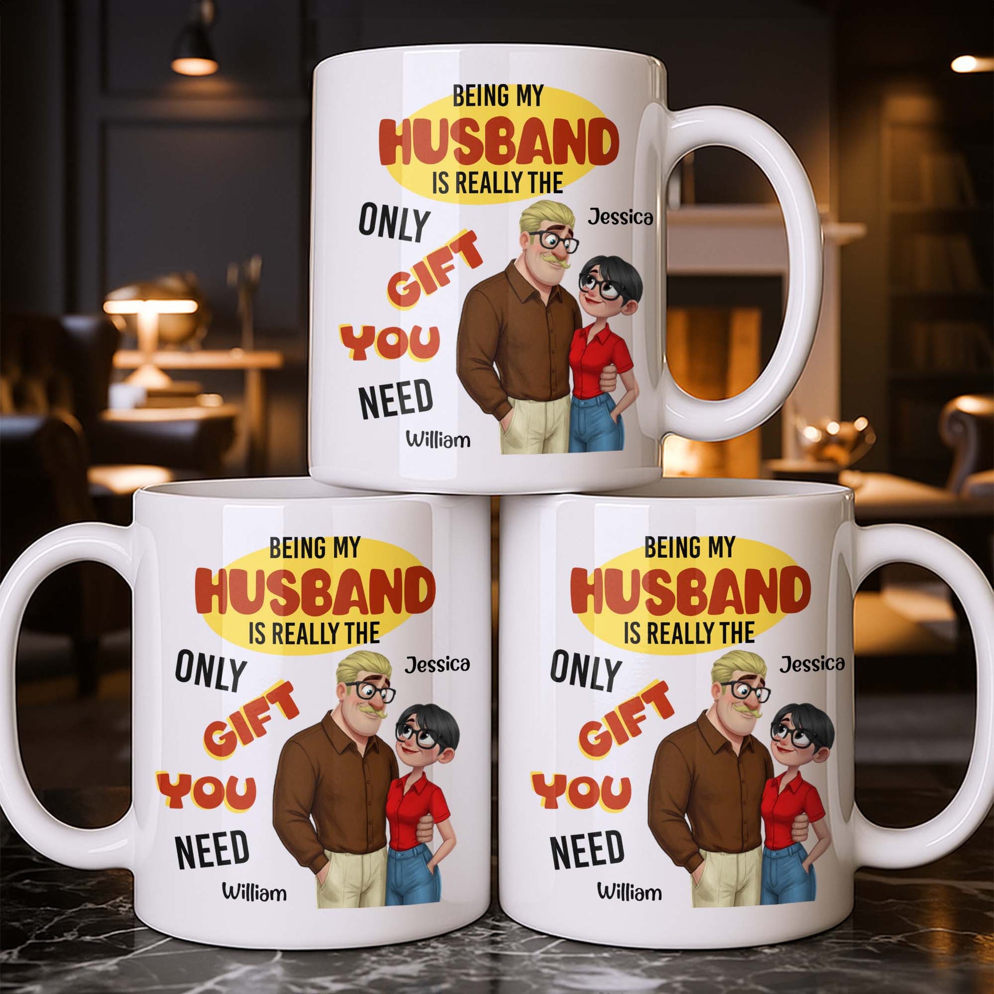 Being My Husband Only Gift You Need Couple Cartoon