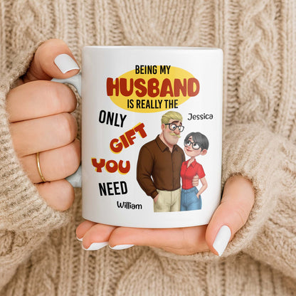Being My Husband Only Gift You Need Couple Cartoon