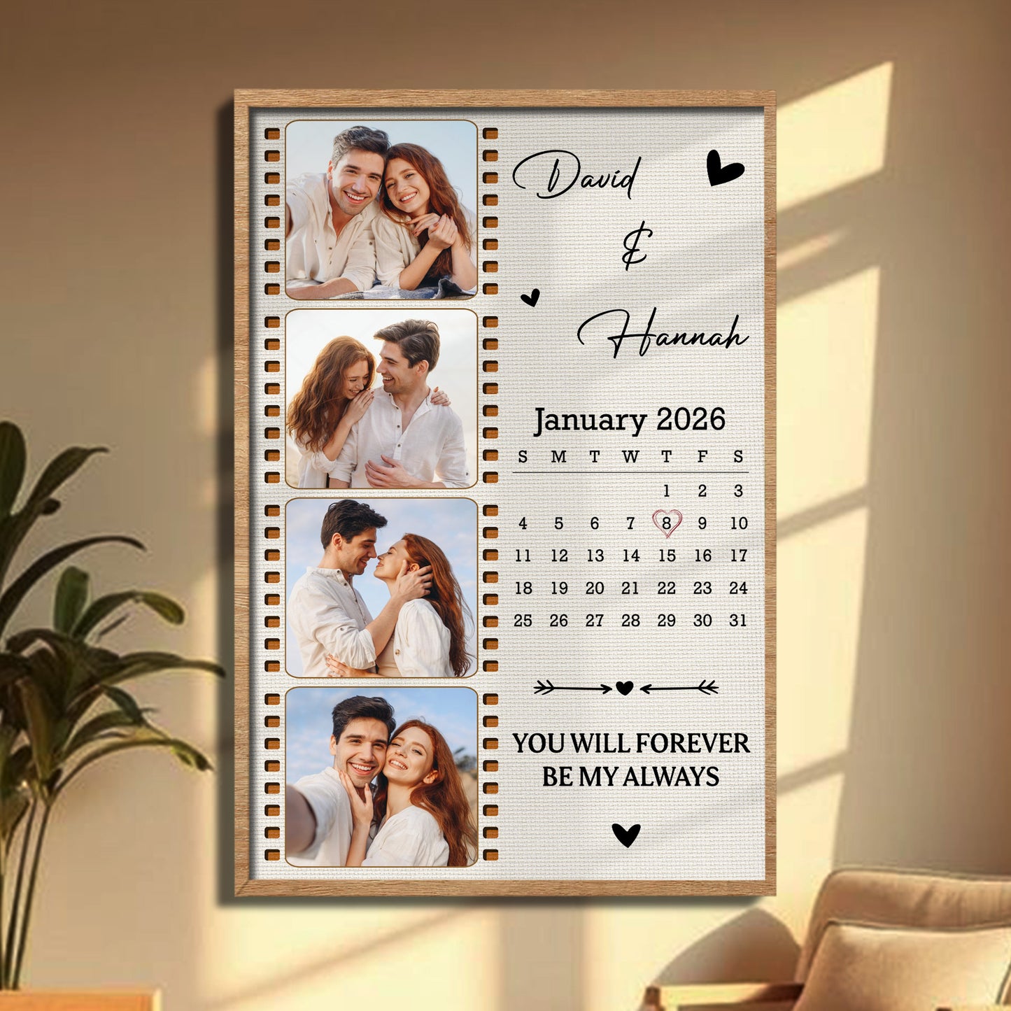 You Will Forever Be My Always Film Strip Calendar With Custom Photos