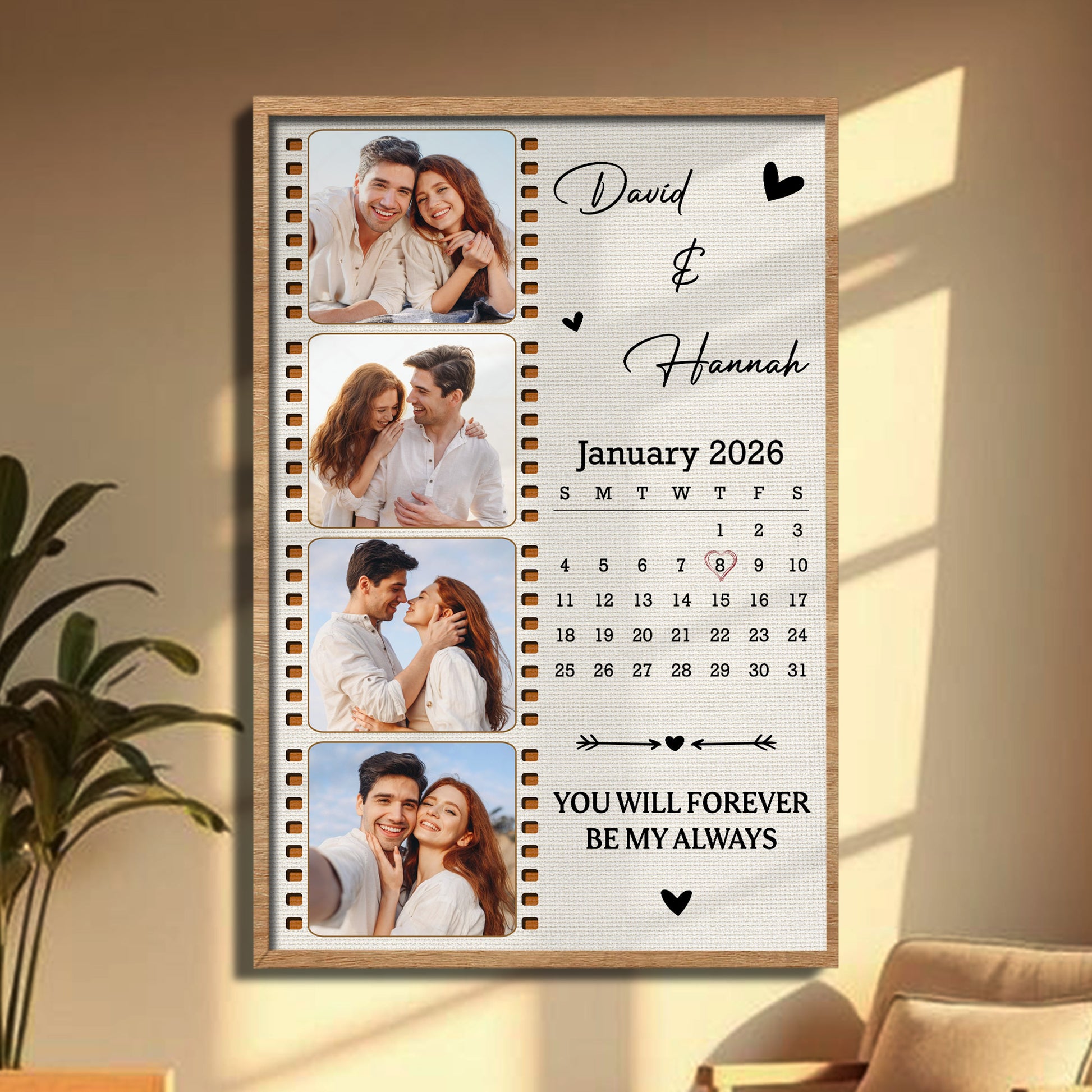 You Will Forever Be My Always Film Strip Calendar With Custom Photos