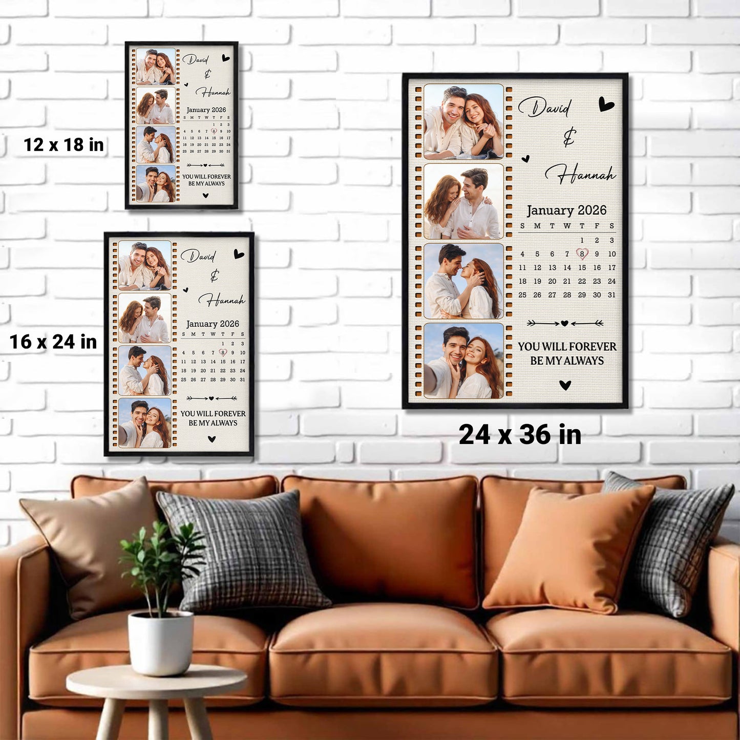 You Will Forever Be My Always Film Strip Calendar With Custom Photos
