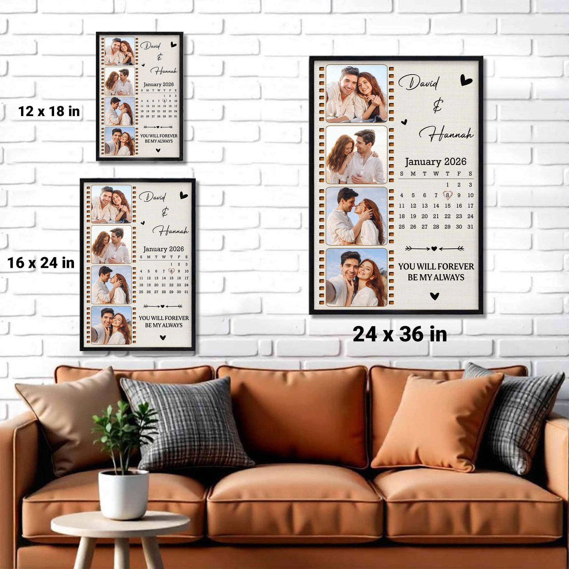 You Will Forever Be My Always Film Strip Calendar With Custom Photos