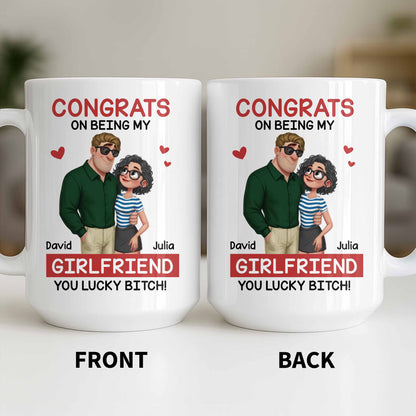 Congrats On Being My Girlfriend, Couple With Hearts
