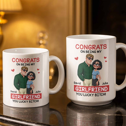 Congrats On Being My Girlfriend, Couple With Hearts