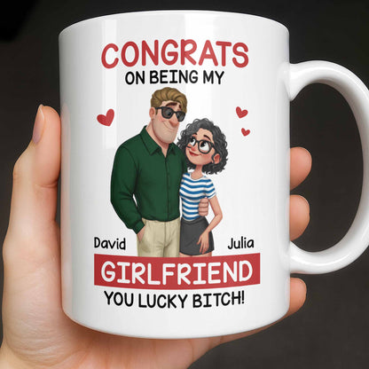 Congrats On Being My Girlfriend, Couple With Hearts