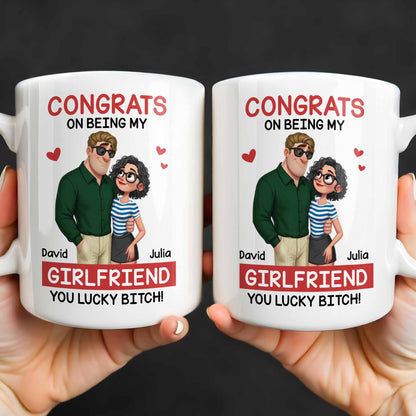 Congrats On Being My Girlfriend, Couple With Hearts