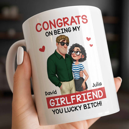 Congrats On Being My Girlfriend, Couple With Hearts