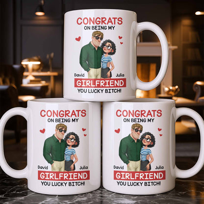Congrats On Being My Girlfriend, Couple With Hearts