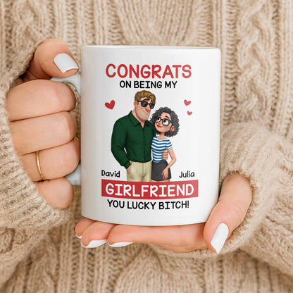 Congrats On Being My Girlfriend, Couple With Hearts