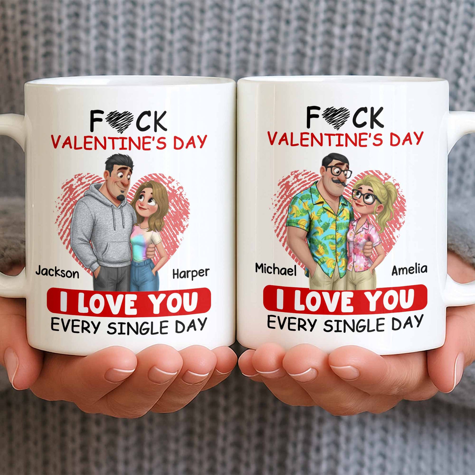 I Love You Every Single Day, Couple and Heart Design