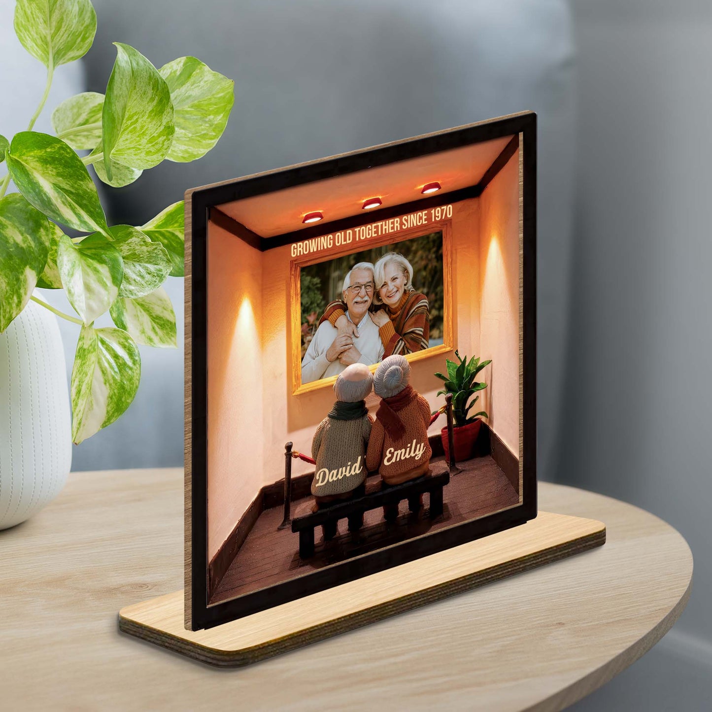 Growing Old Together Since, Elderly Couple on Bench