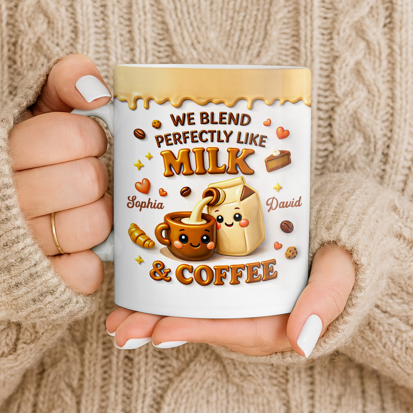 We Blend Perfectly Like Milk And Coffee