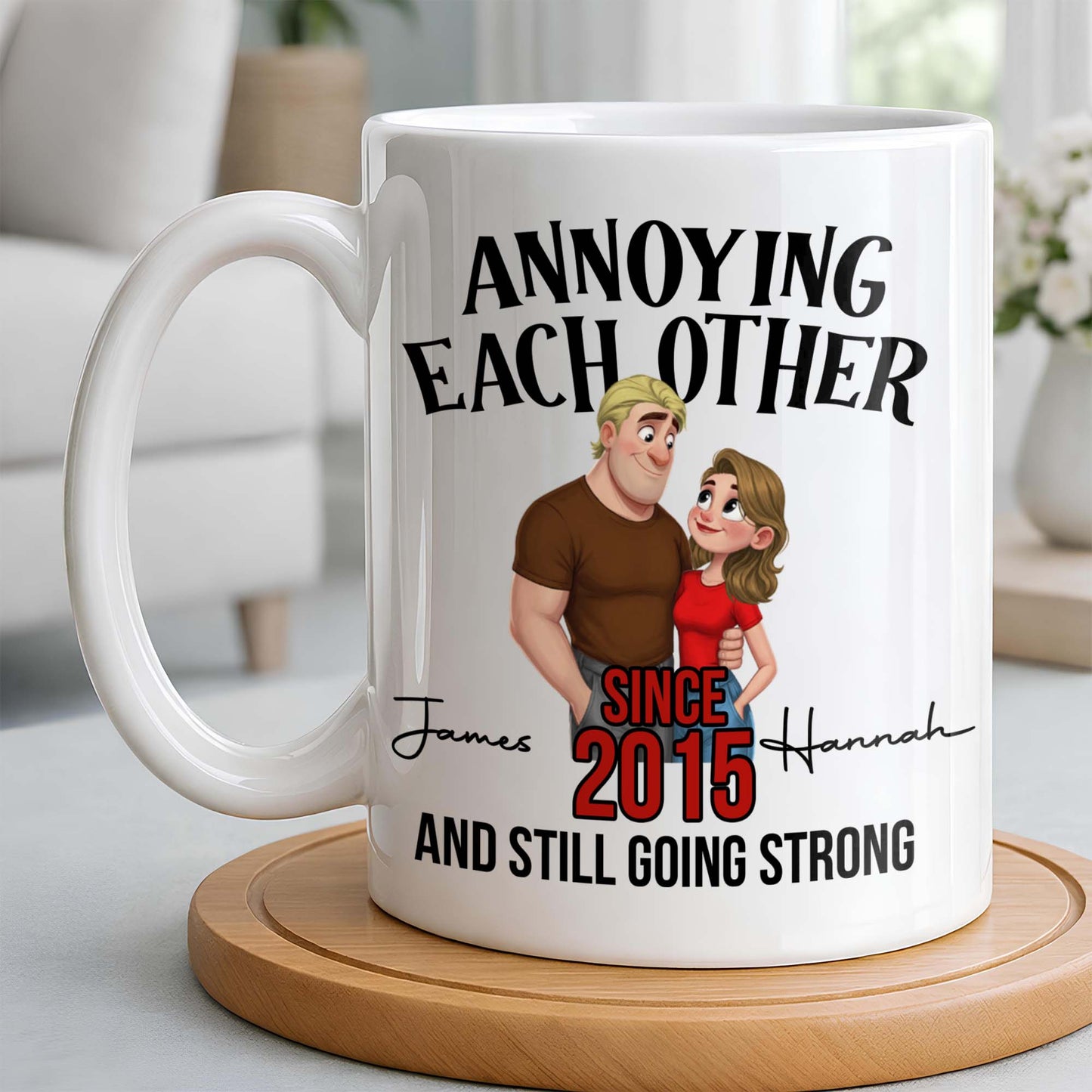 Annoying Each Other Since And Still Going Strong Couple Illustration