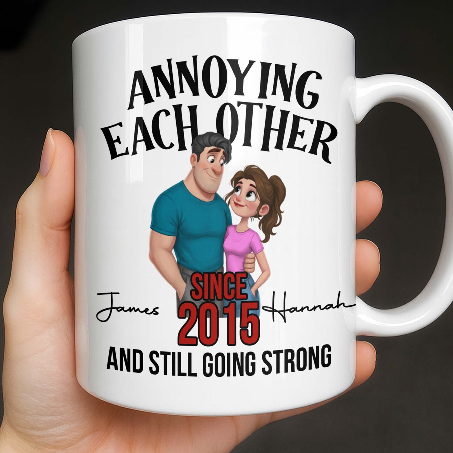 Annoying Each Other Since And Still Going Strong Couple Illustration
