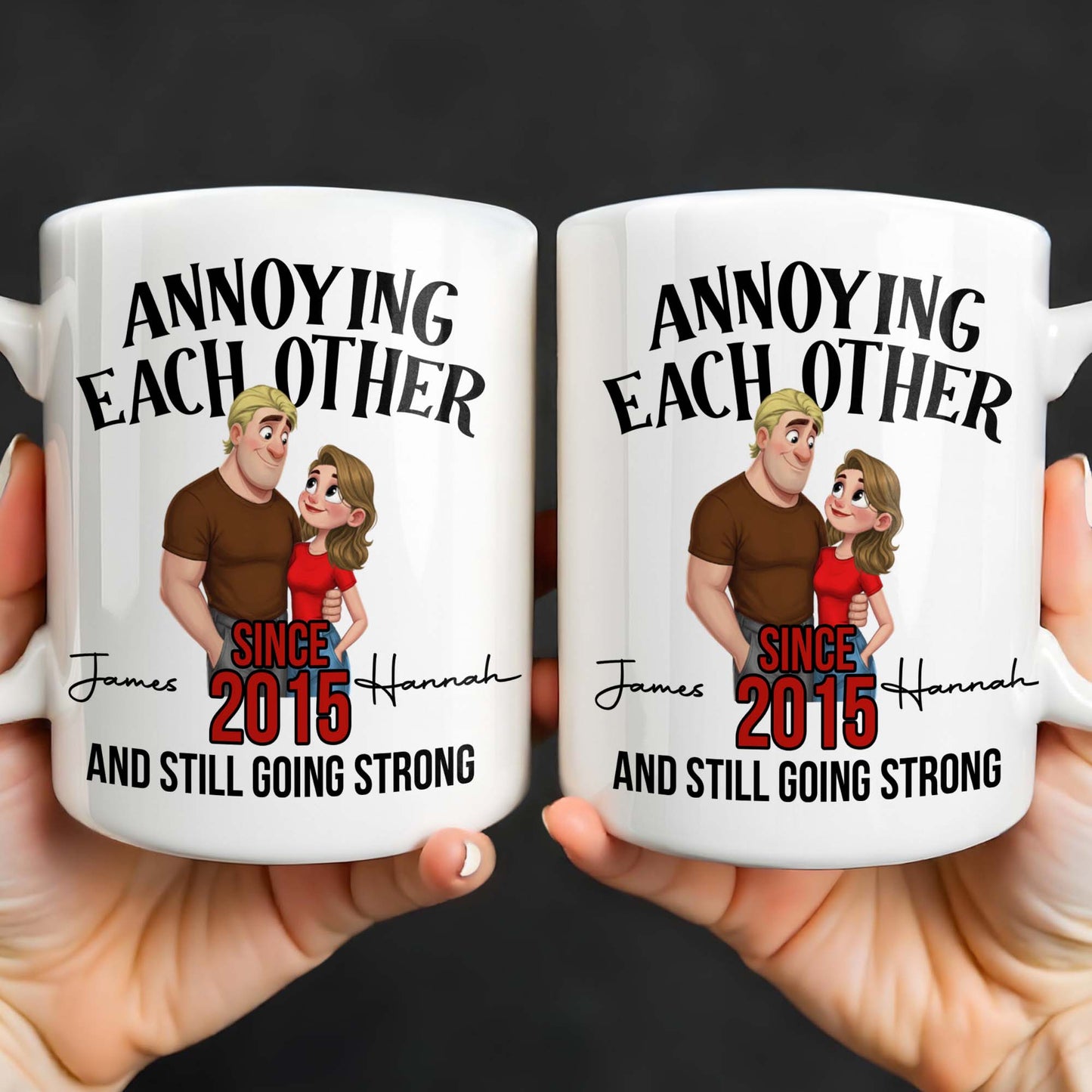 Annoying Each Other Since And Still Going Strong Couple Illustration